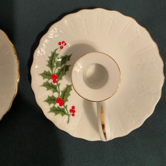 2 Vintage 1986 Macy’s All The Trimmings Christmas Candle Holders. - Picture 4 of 8